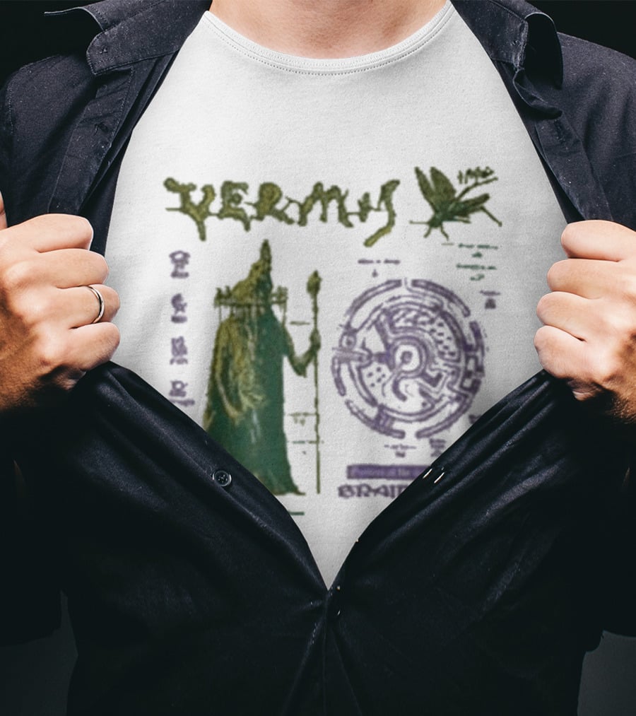 Vermis Brain Dead Fantasy Games Old Curses Mystic Frog Wizard T-Shirt
