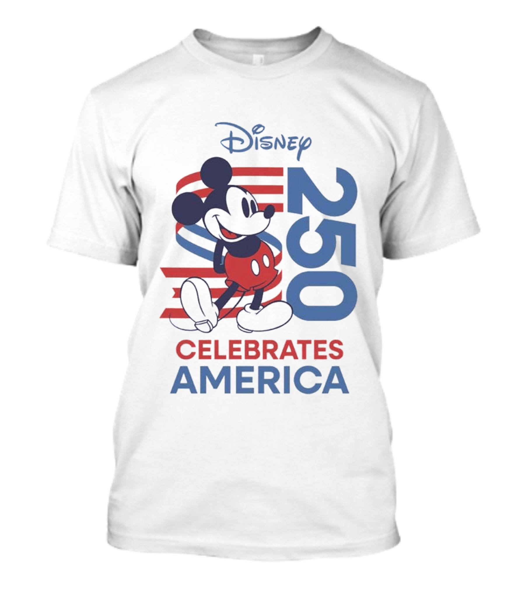 Disney Celebrates America Mickey Mouse 250 USA Patriotic Vibe T-Shirt