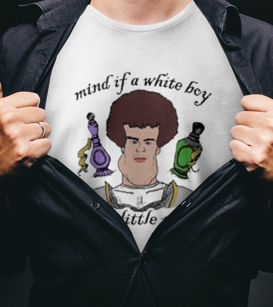 Mind If A White Boy Get A Little Potion Retro Cartoon Humor T-Shirt