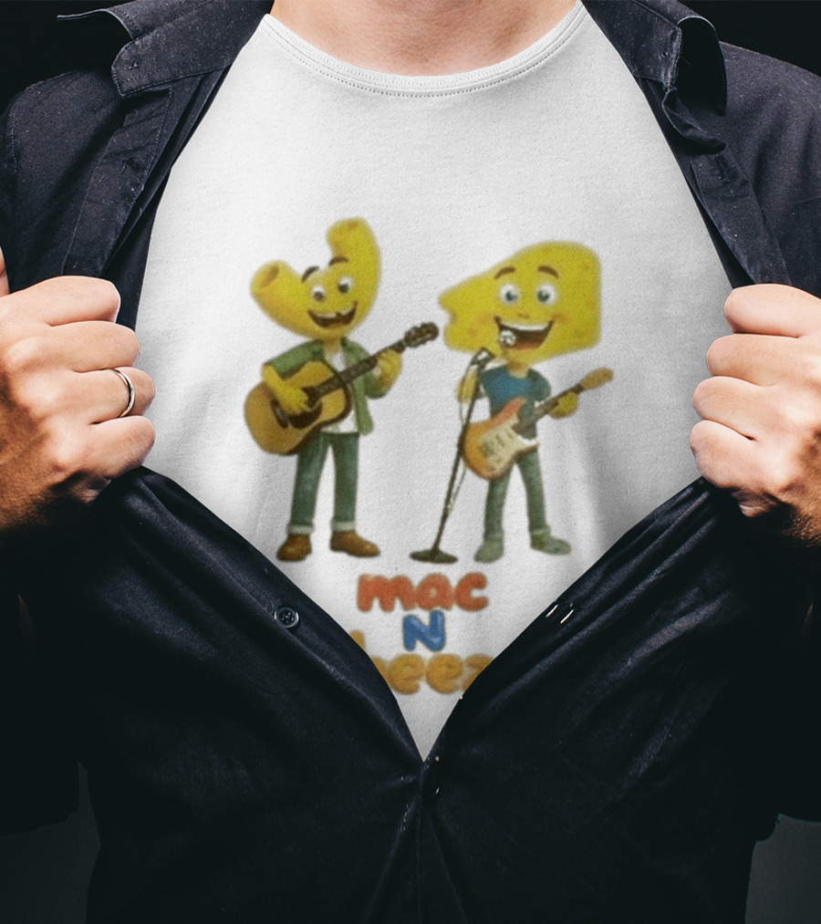 Nashville Predators Mac N Cheese Characters Guitar Duo T-Shirt