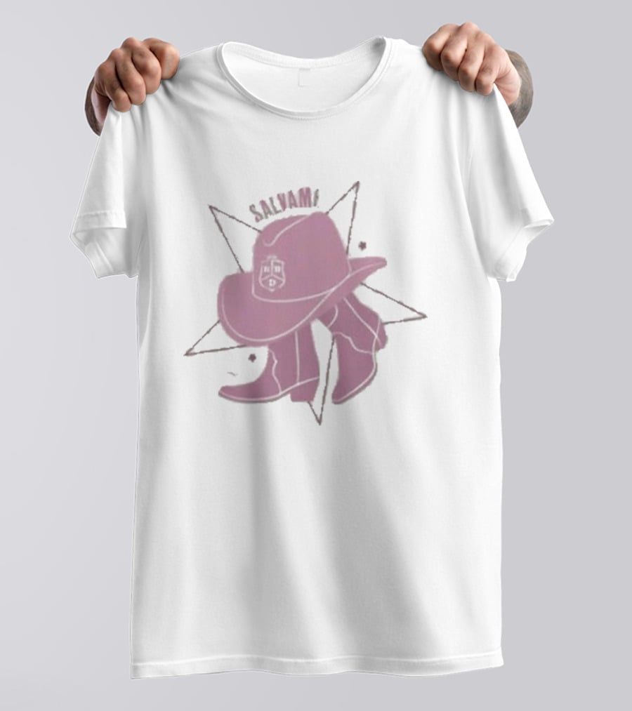 Salvame Beige Cowboy Hat And Boots With Star T-Shirt