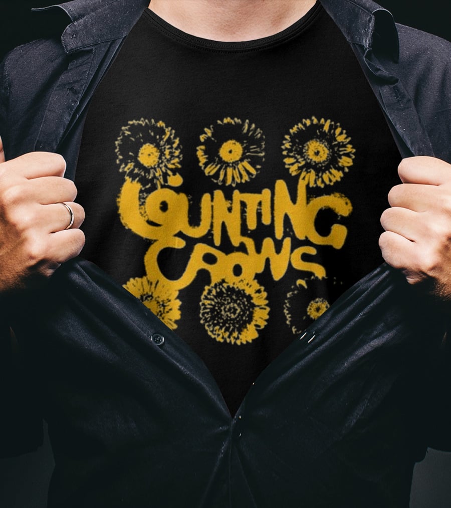 Counting Crows 90's Flower Power Aesthetic T-Shirt