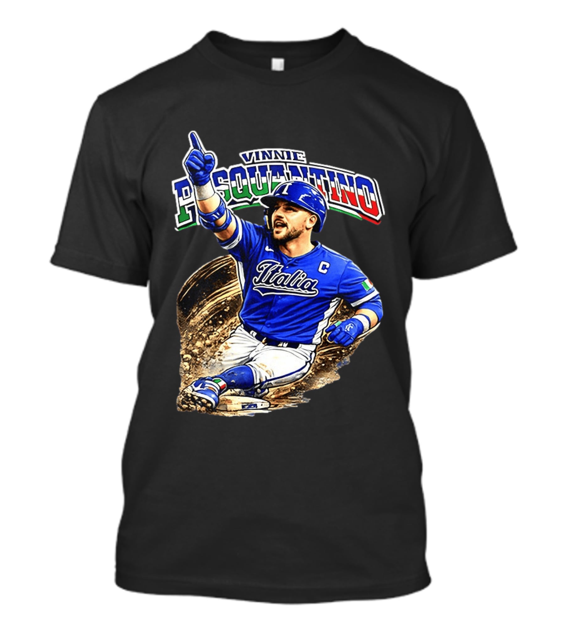 Vinnie Pasquantino Italy Baseball Classic Caricature Italia Jersey Celebration T-Shirt