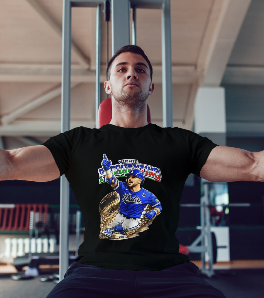 Vinnie Pasquantino Italy Baseball Classic Caricature Italia Jersey Celebration T-Shirt