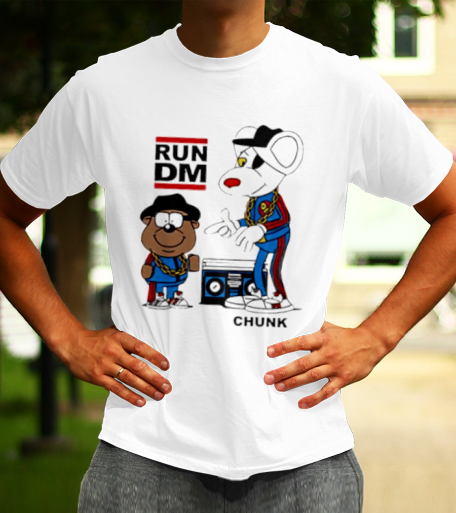 RUN DM Danger Mouse Penfold CHUNK With Boombox T-Shirt