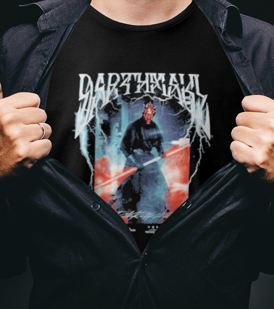 Darth Maul Wars Metal Sith Lord Lightsaber Power T-Shirt