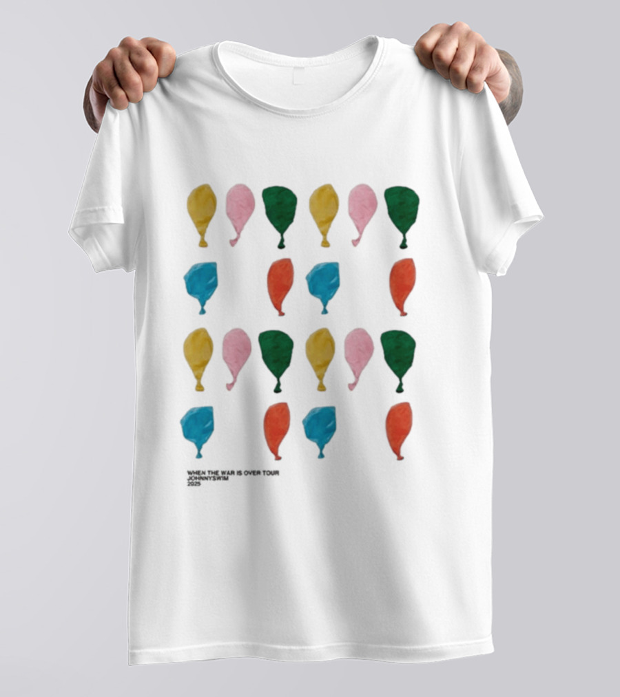 Johnnyswim When The War Is Over Tour 2025 Balloons T-Shirt