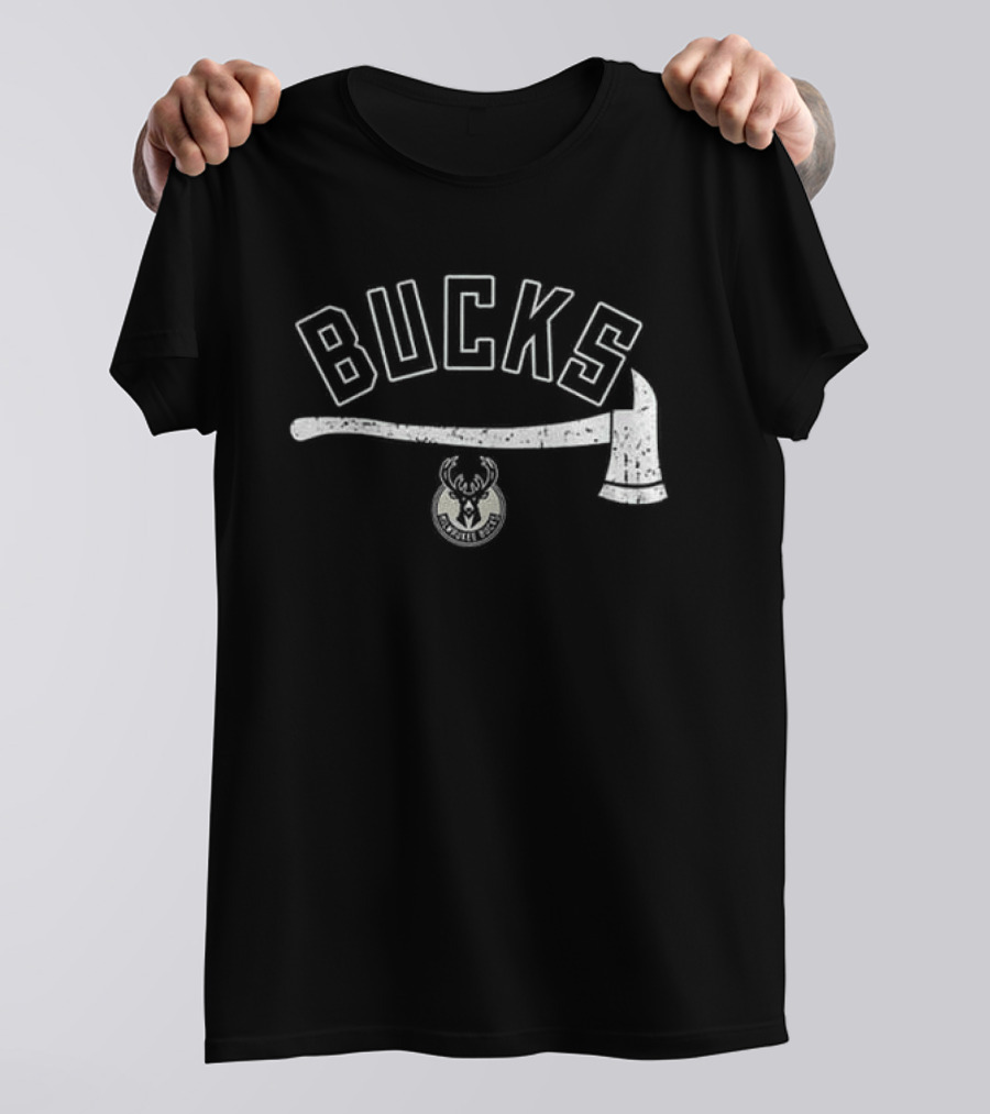 Bucks Firefighter Axe Milwaukee Team T-Shirt