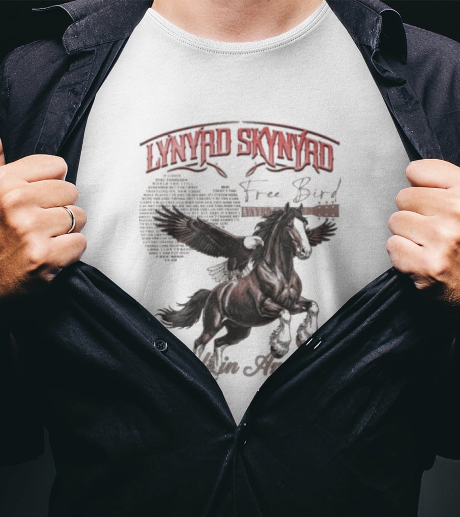 Lynyrd Skynyrd Free Bird Made In America Pegasus Flying T-Shirt