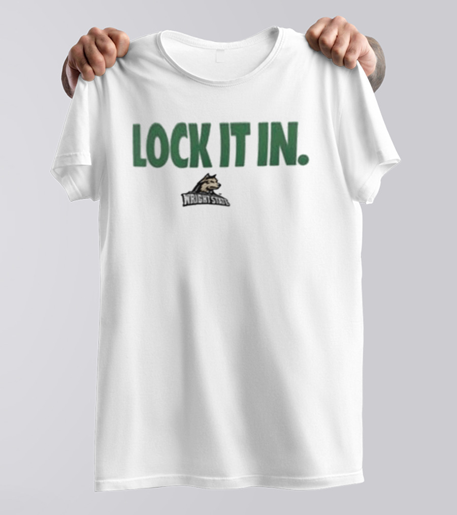 Nike Lock It In Wright State Raiders Wolf NCAA March Madness 2026 T-Shirt