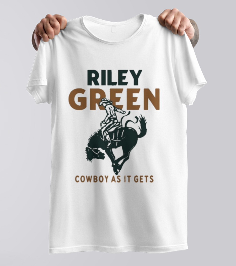 Riley Green Cowboy As It Gets Bronco Rider T-Shirt