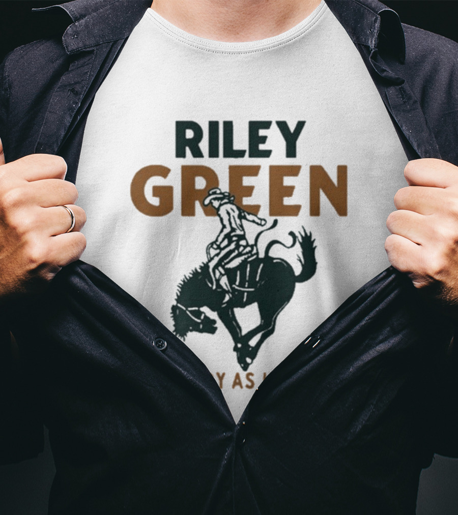 Riley Green Cowboy As It Gets Bronco Rider T-Shirt