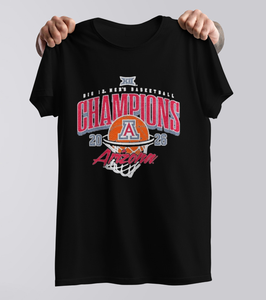 Arizona Big 12 Men's Basketball Champions 2026 T-Shirt