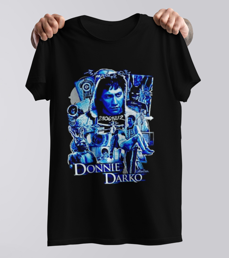 Donnie Darko Blue Collage With Art By Collin Doran T-Shirt