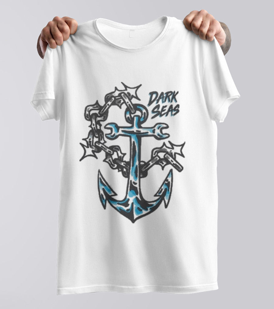 Dark Seas Anchor Wrench With Black Chains T-Shirt