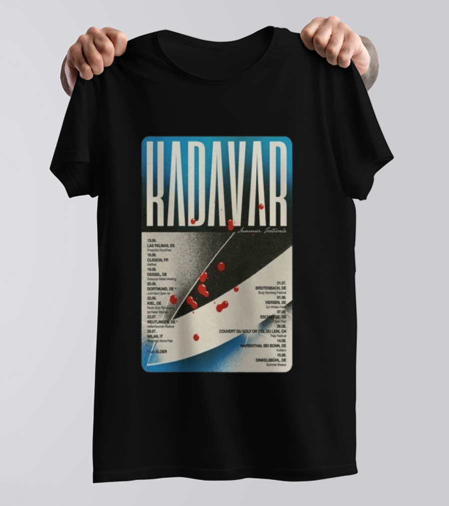 Kadavar Summer Festivals 2026 Las Palmas Clisson Colmar Dortmund Breitenbach Vevey Dunkelsbühl T-Shirt