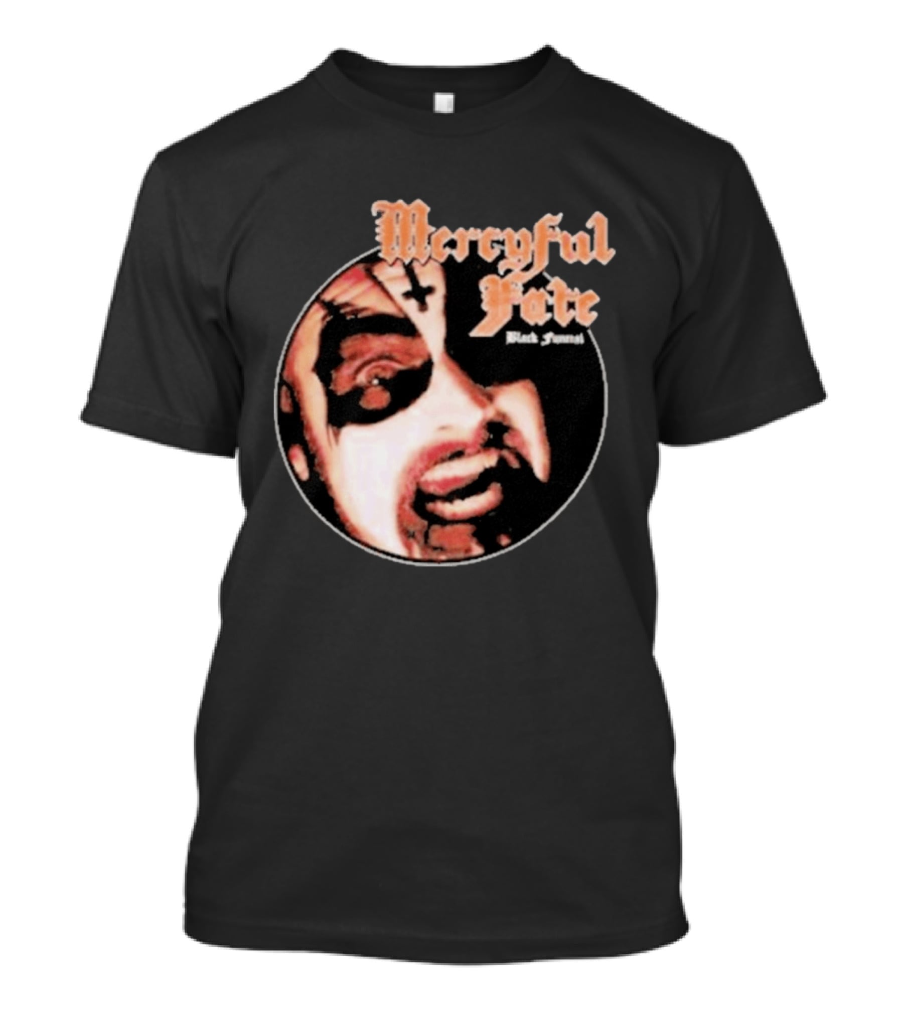 Mercyful Fate Black Funeral Face Paint Circle T-Shirt