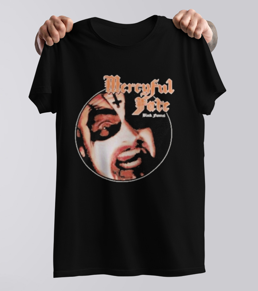Mercyful Fate Black Funeral Face Paint Circle T-Shirt