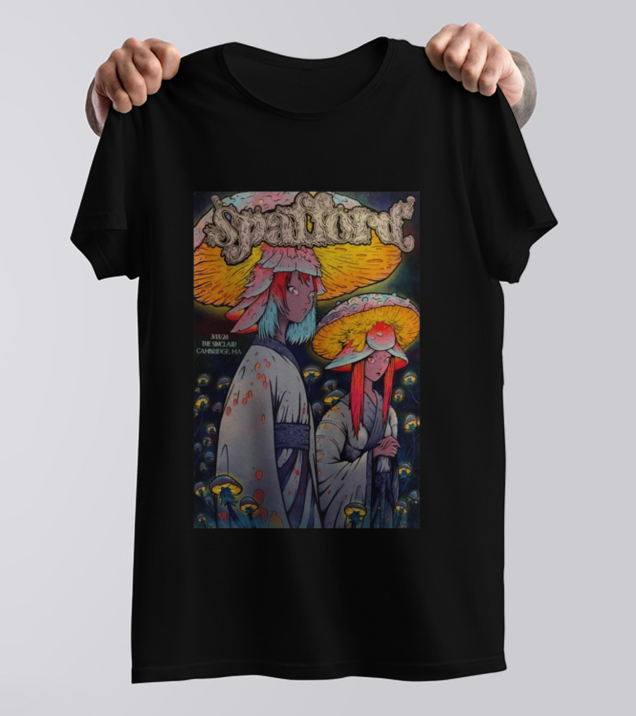 Spafford March 13 2026 The Sinclair Cambridge MA Psychedelic Mushroom Characters T-Shirt