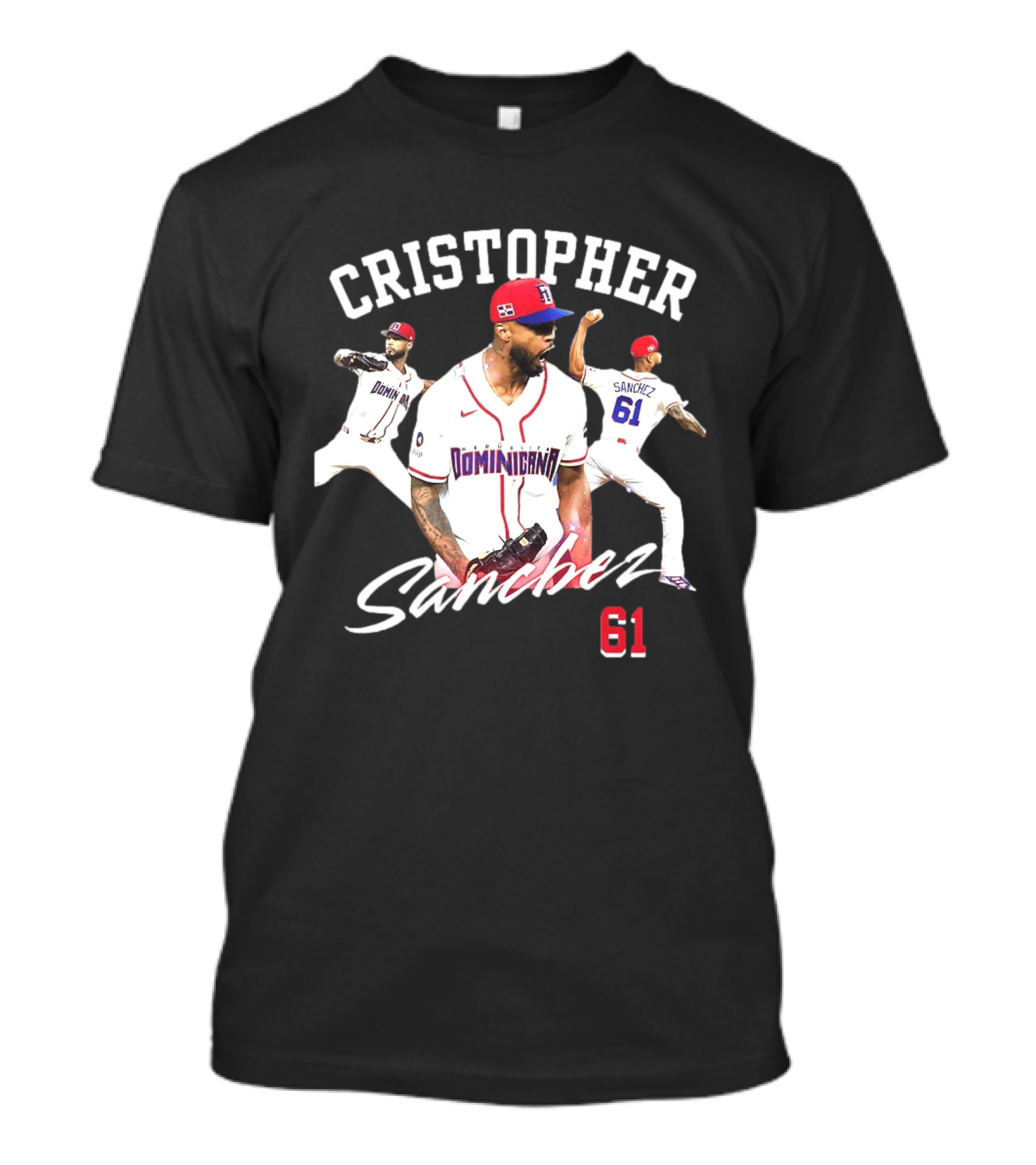 Cristopher Sánchez Dominicana Baseball Number 61 Phillies T-Shirt