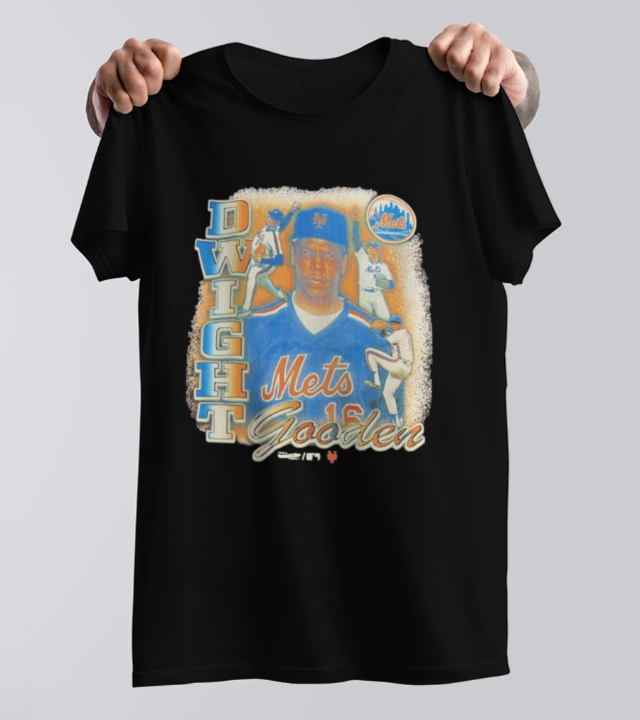 Dwight Gooden Mets 16 MLB Legendary Player Collage T-Shirt