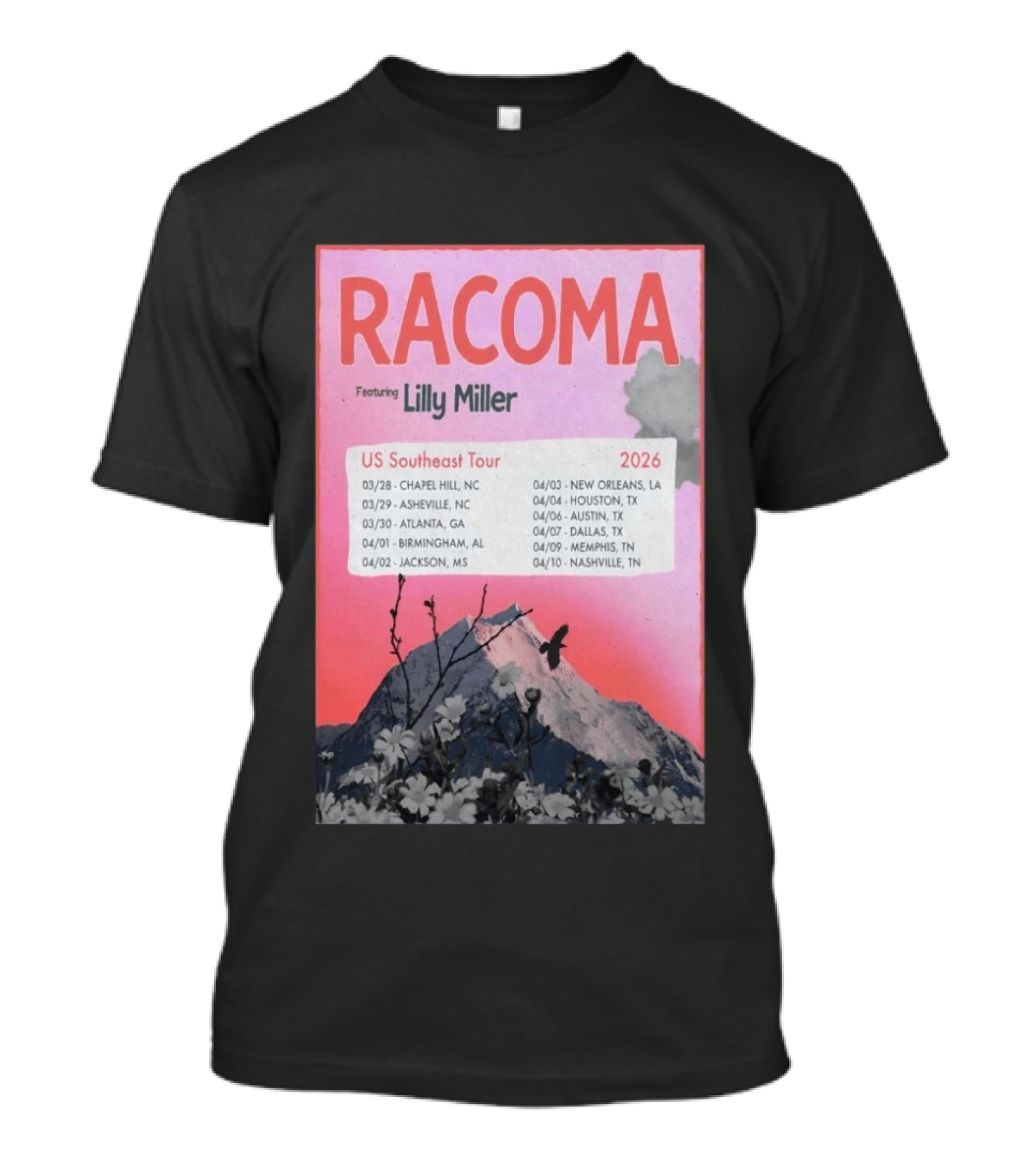 Racoma Ft Lilly Miller US Southeast Tour 2026 T-Shirt
