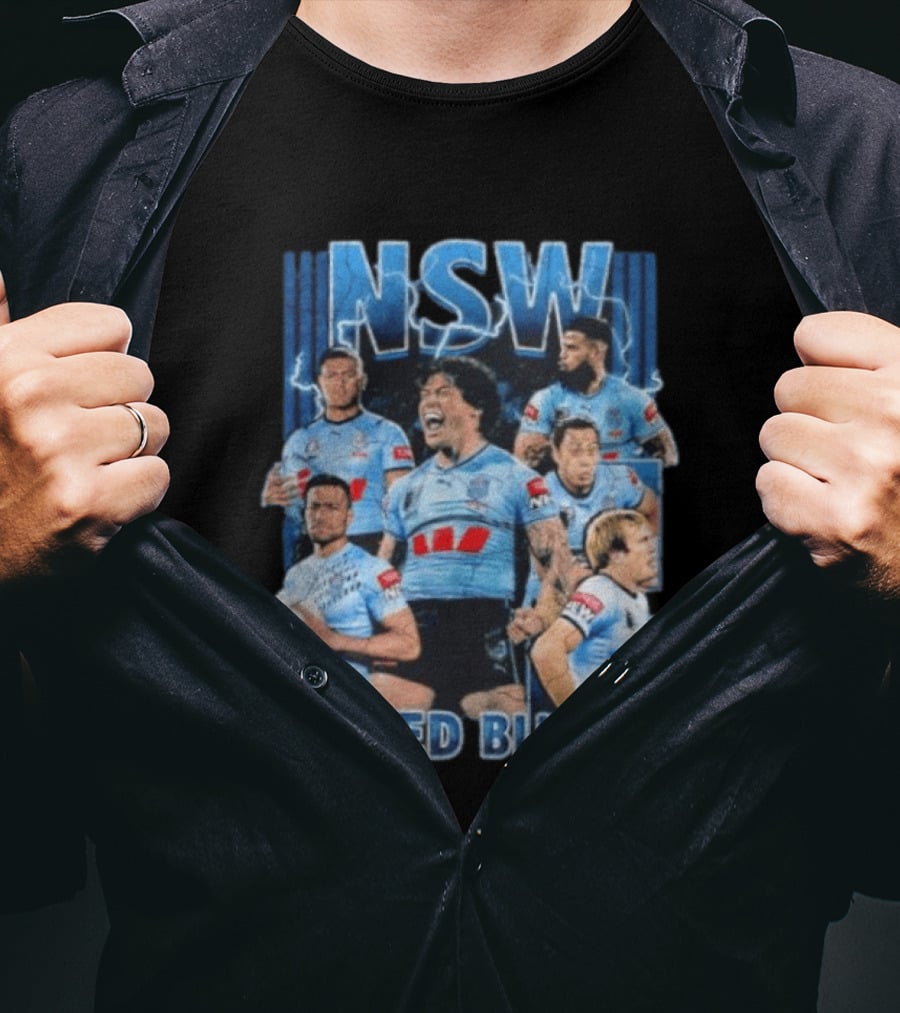 NSW Origin Rugby League Bleed Blue Players Team Sportswear T-Shirt