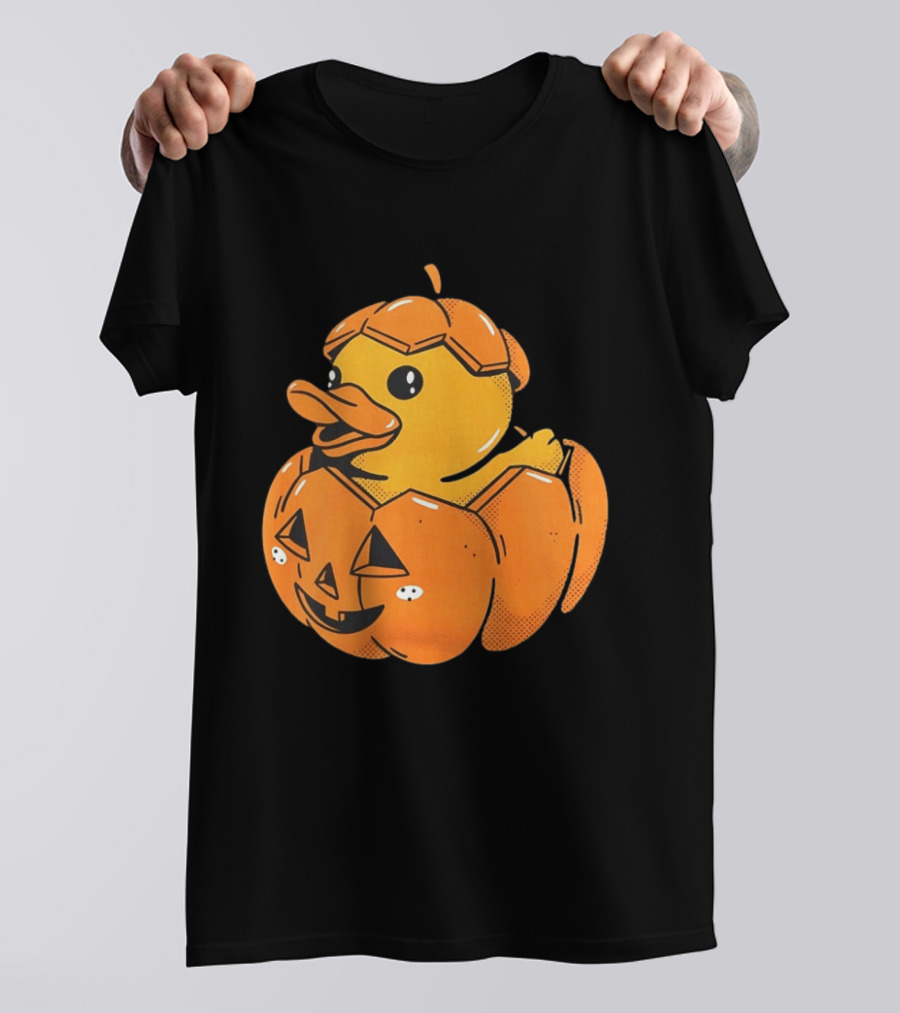 Rubber Duck Pumpkin Halloween Jack O' Lantern T-Shirt