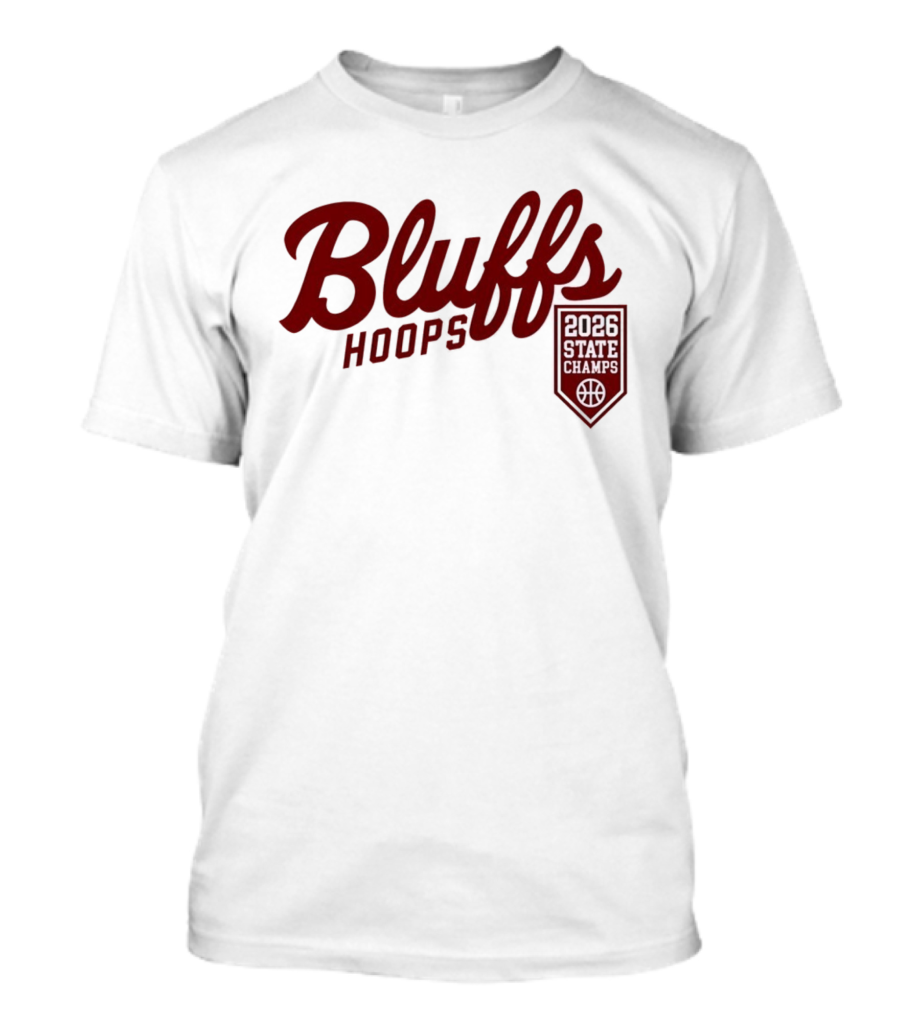 Bluffs Hoops 2026 State Champs Basketball Victory T-Shirt