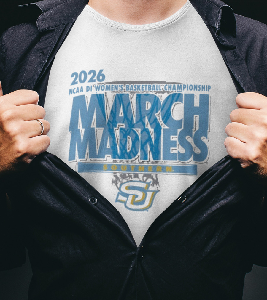 Southern Jaguars 2026 NCAA DI Women's Basketball Championship March Madness First Four T-Shirt