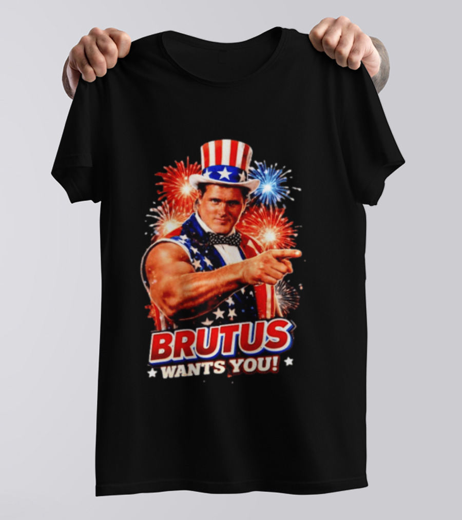 Brutus Wants You Uncle Sam Style Fireworks T-Shirt