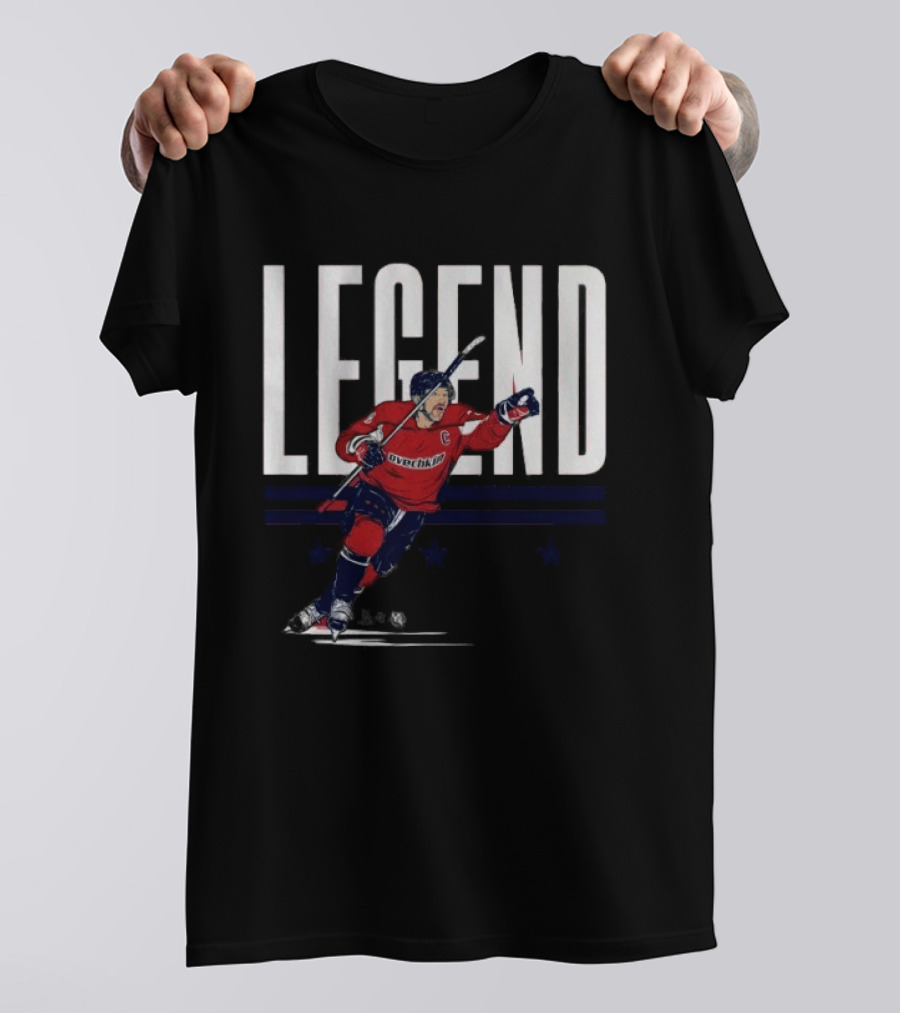 Alex Ovechkin Legend Hockey Captain Red Jersey T-Shirt