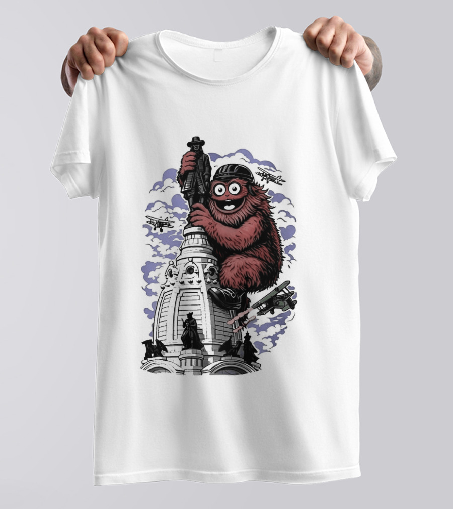 Gritty Kong Embrace Philadelphia City Hall T-Shirt