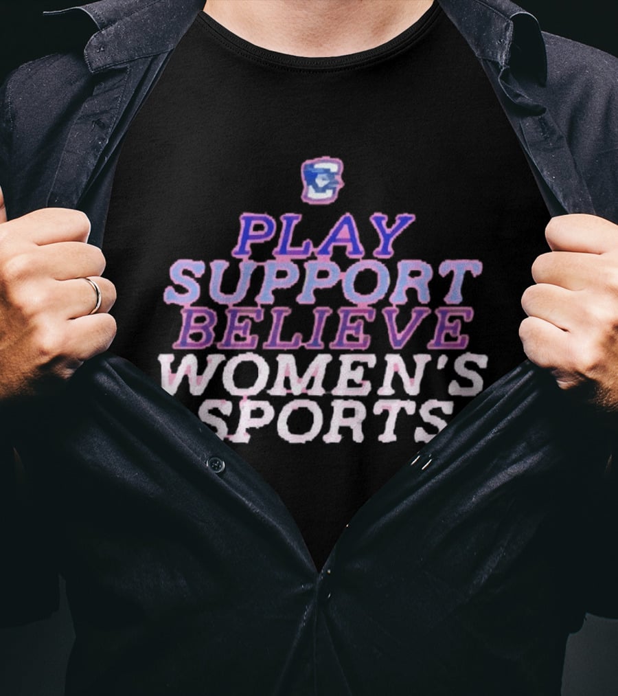 Creighton Bluejays Play Support Believe Women's Sports T-Shirt