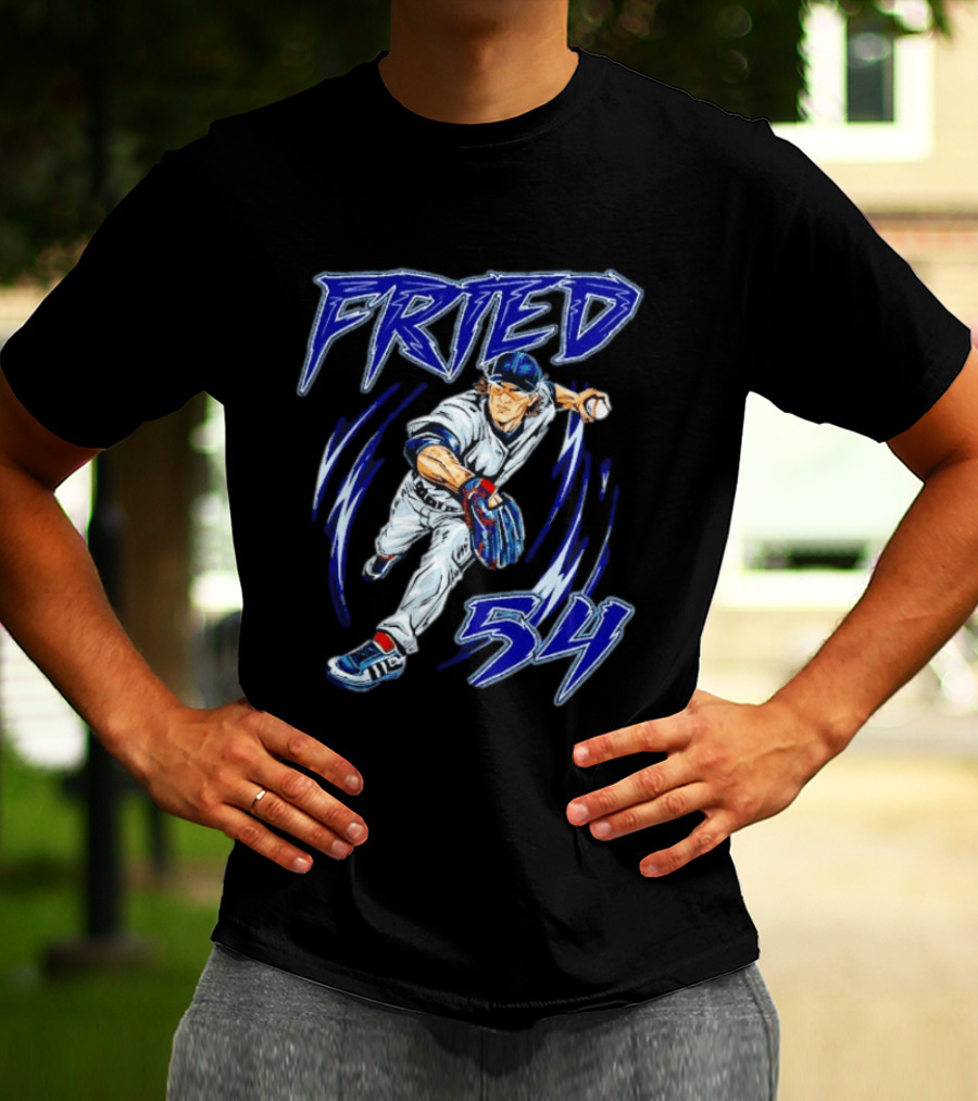 Fried 54 Blue Baseball Player Euphoria T-Shirt