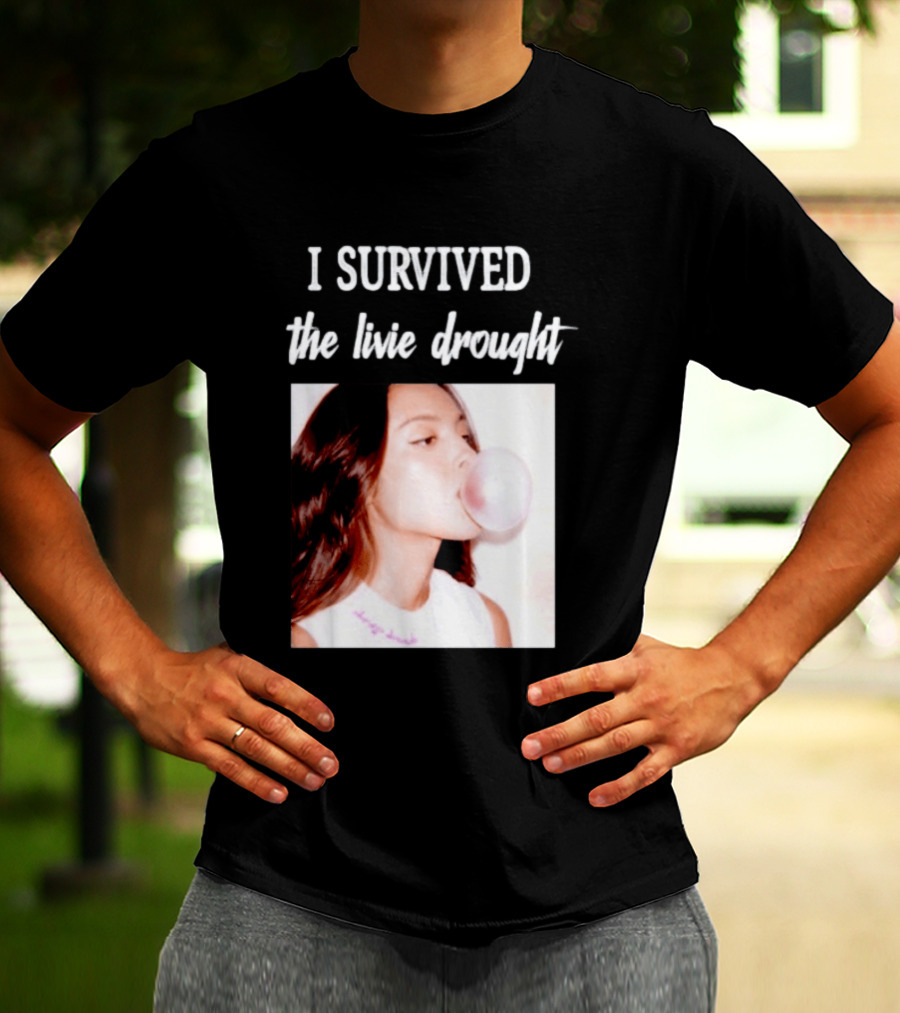 Olivia Rodrigo I Survived The Livie Drought Bubblegum Aesthetic T-Shirt