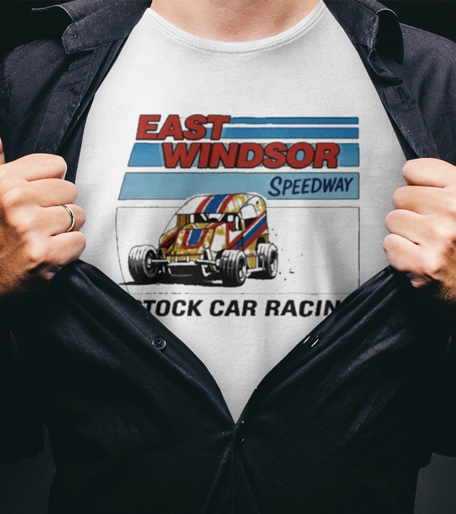 East Windsor Speedway Stock Car Racing Vintage Classic Auto Racing T-Shirt
