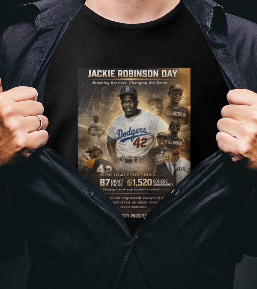 Jackie Robinson Day Breaking Barriers Changing The Game Legacy Continues Minority Prospects T-Shirt