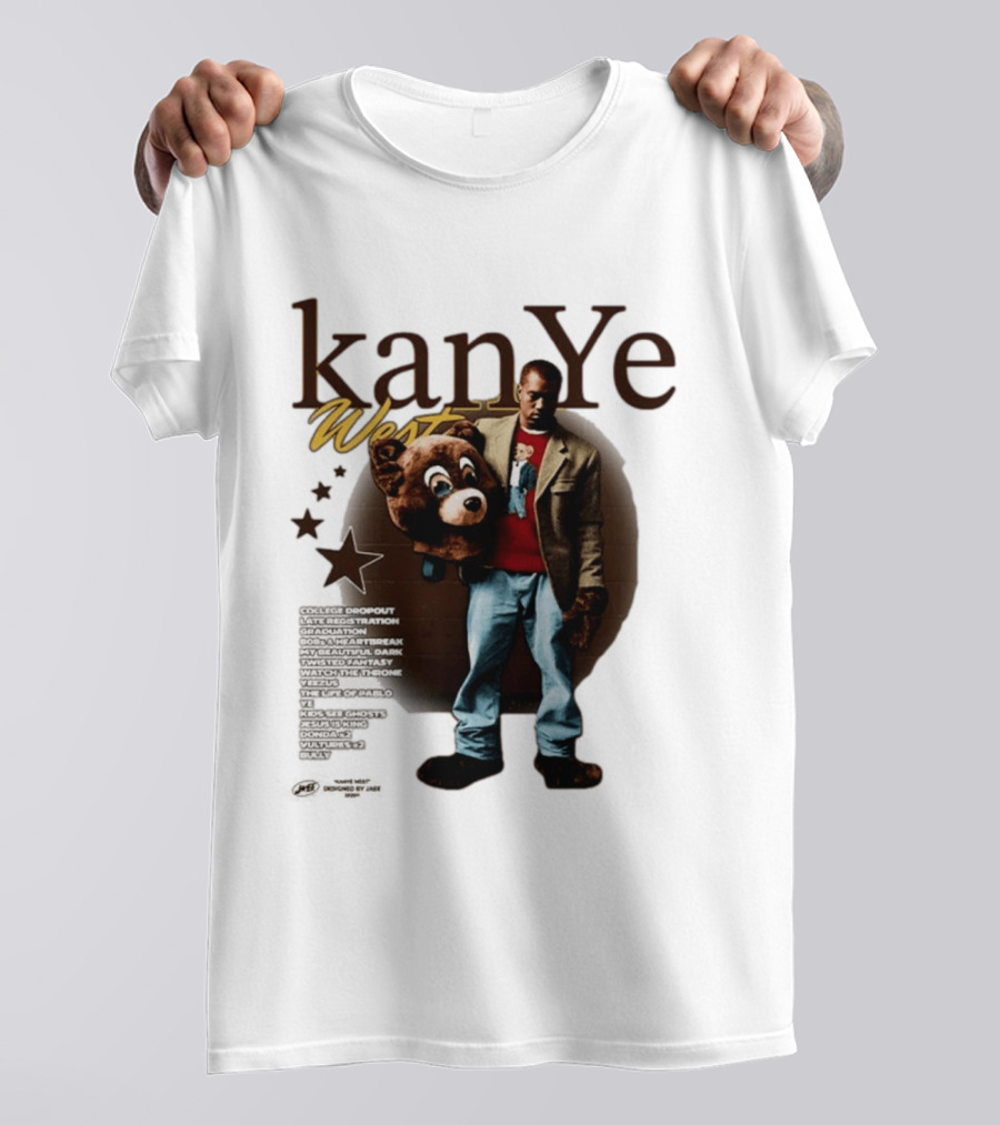 Kanye West Ye College Dropout Late Registration Graduation Albums Bear T-Shirt