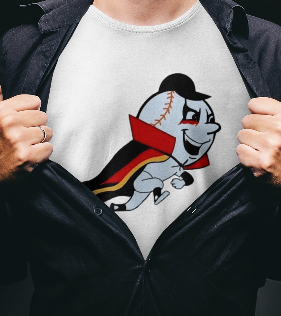 Mr. Met Danhausen Baseball Character With Cape And Makeup T-Shirt