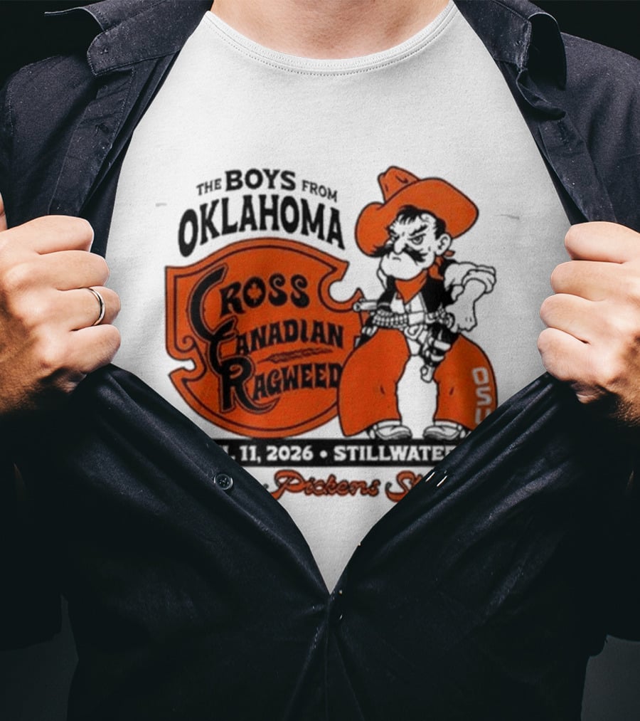 Oklahoma State Cowboys Cross Canadian Ragweed Tour 2026 Stillwater Boone Pickens Stadium T-Shirt