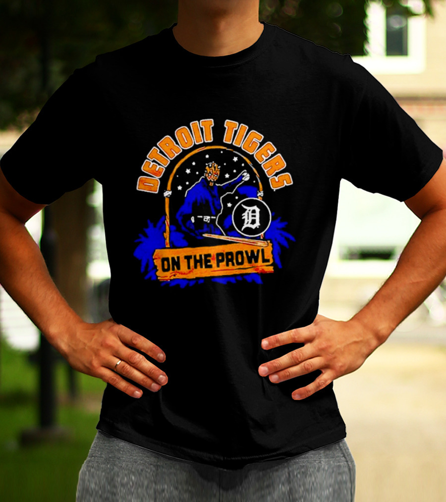 Detroit Tigers On The Prowl Star Wars Baseball Fusion T-Shirt