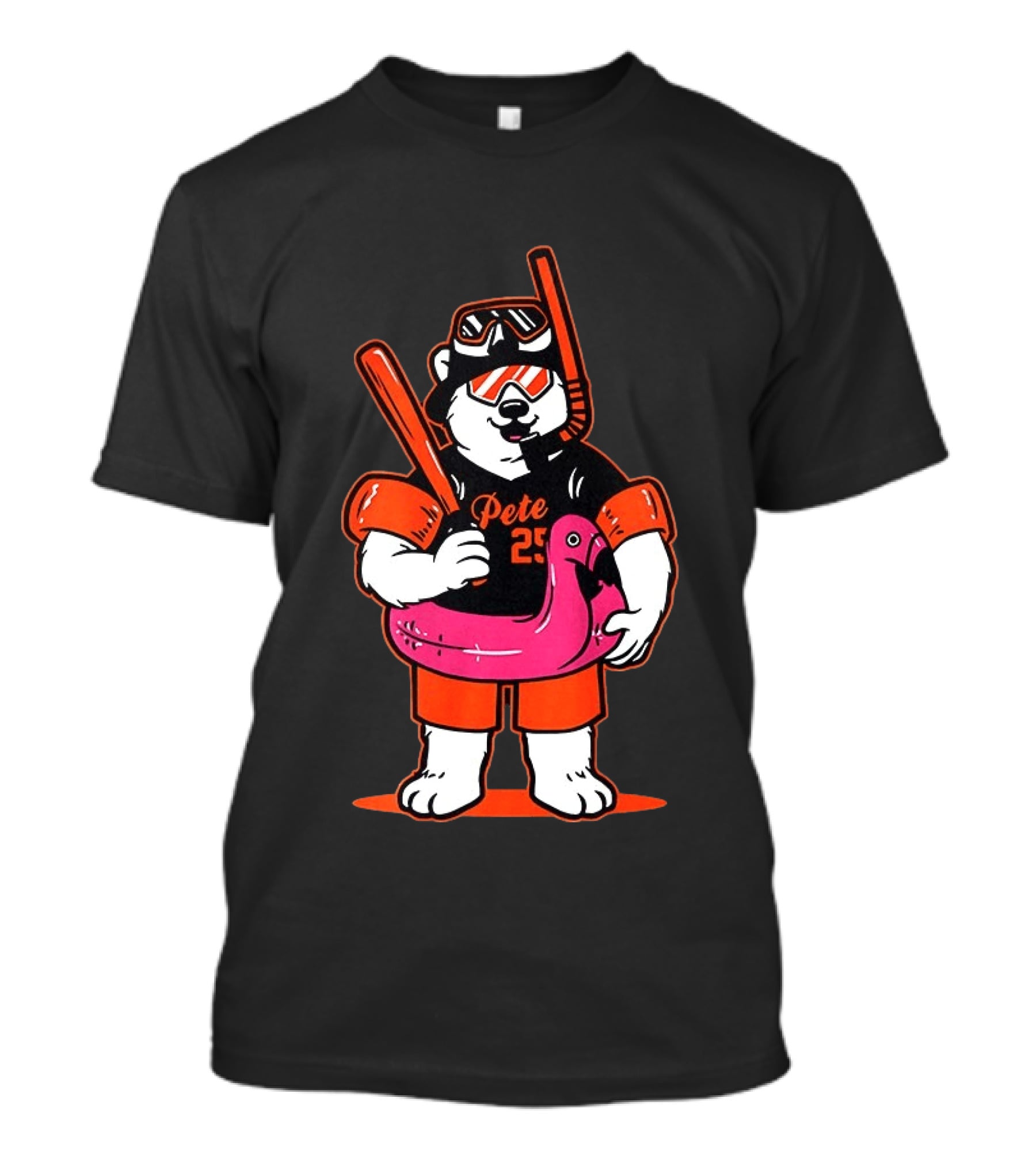 Pete Alonso Polar Bear Baseball Scuba Flamingo Baltimore Orioles T-Shirt