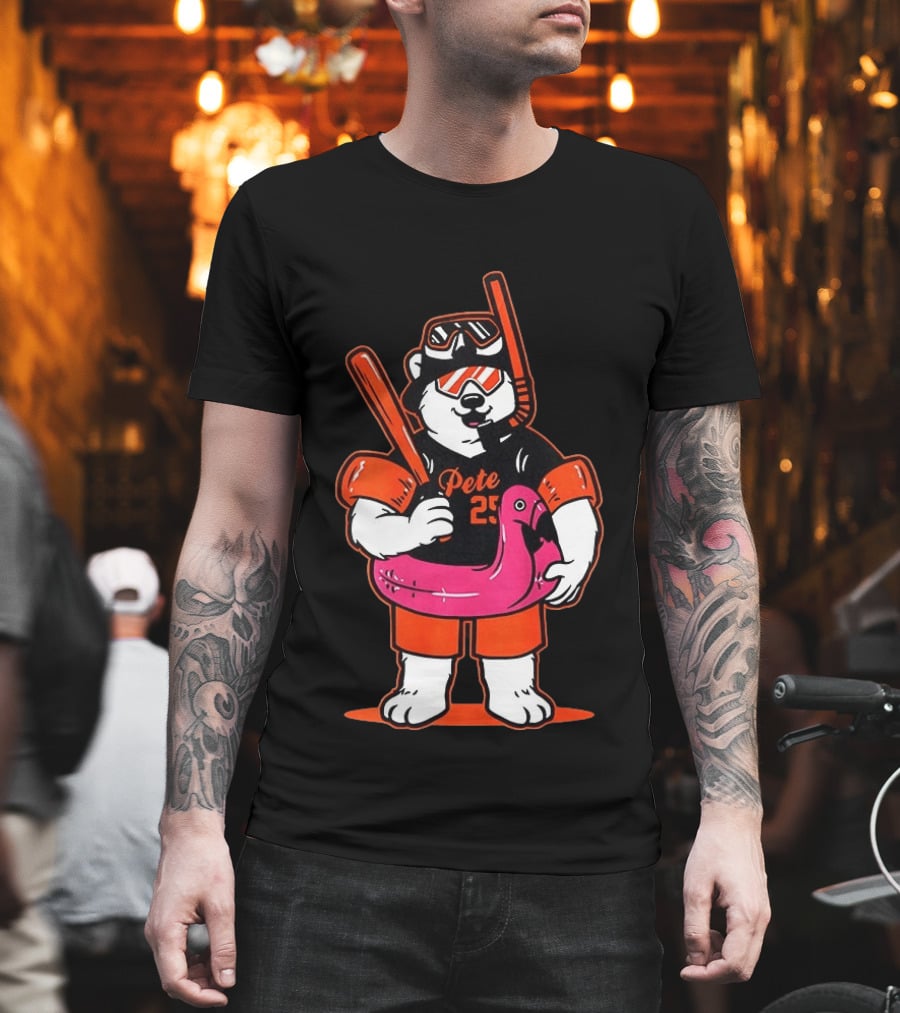 Pete Alonso Polar Bear Baseball Scuba Flamingo Baltimore Orioles T-Shirt