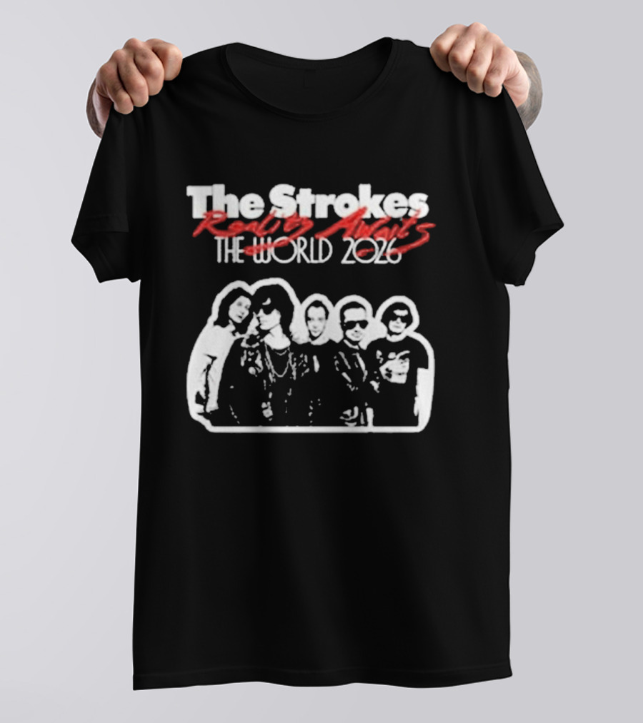 The Strokes Reality Awaits The World 2026 Tour T-Shirt