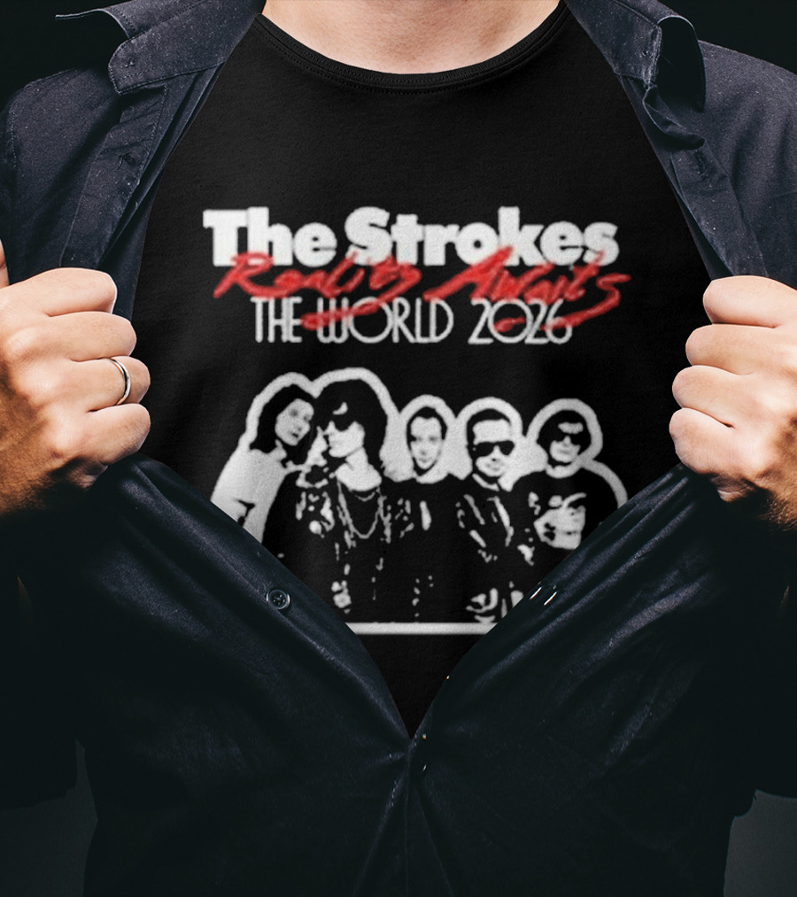 The Strokes Reality Awaits The World 2026 Tour T-Shirt