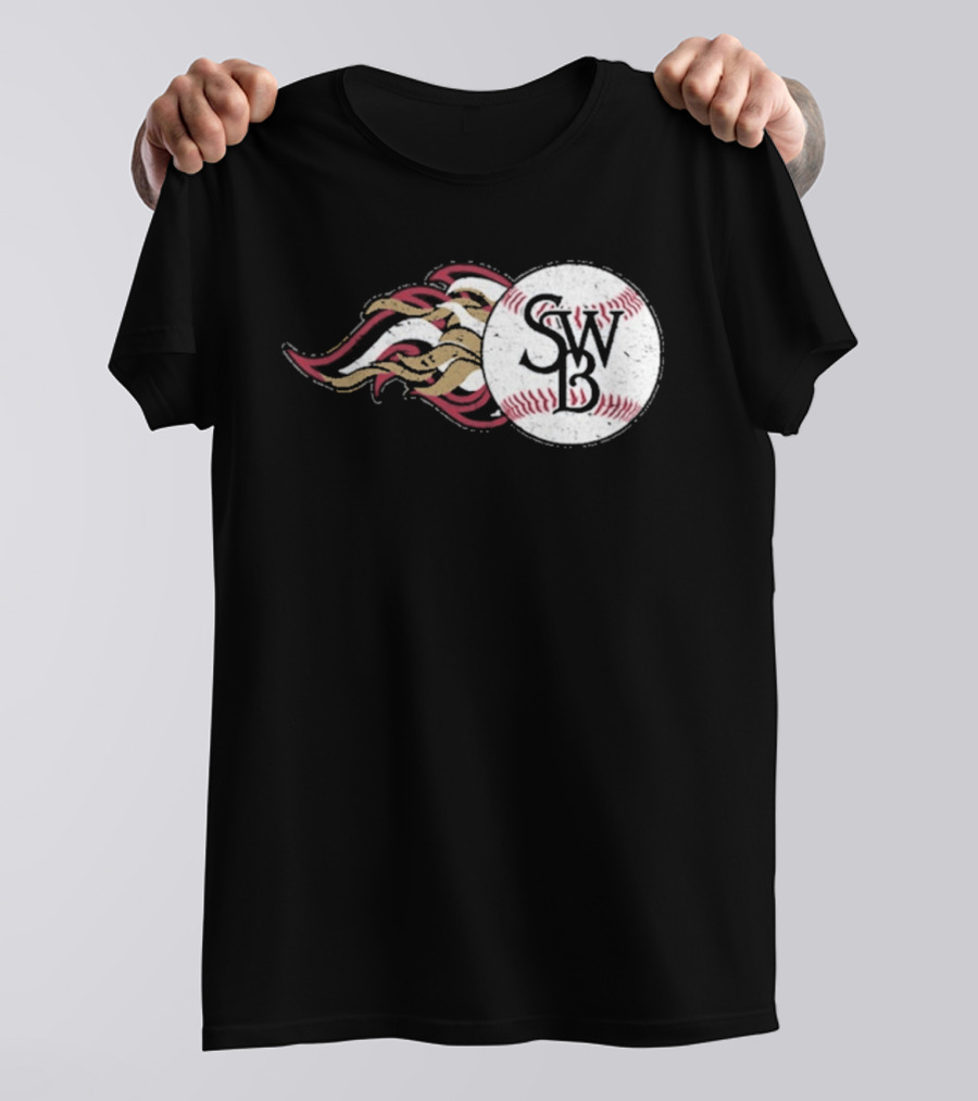 Scranton Wilkes Barre RailRiders SWB Baseball Fireball T-Shirt