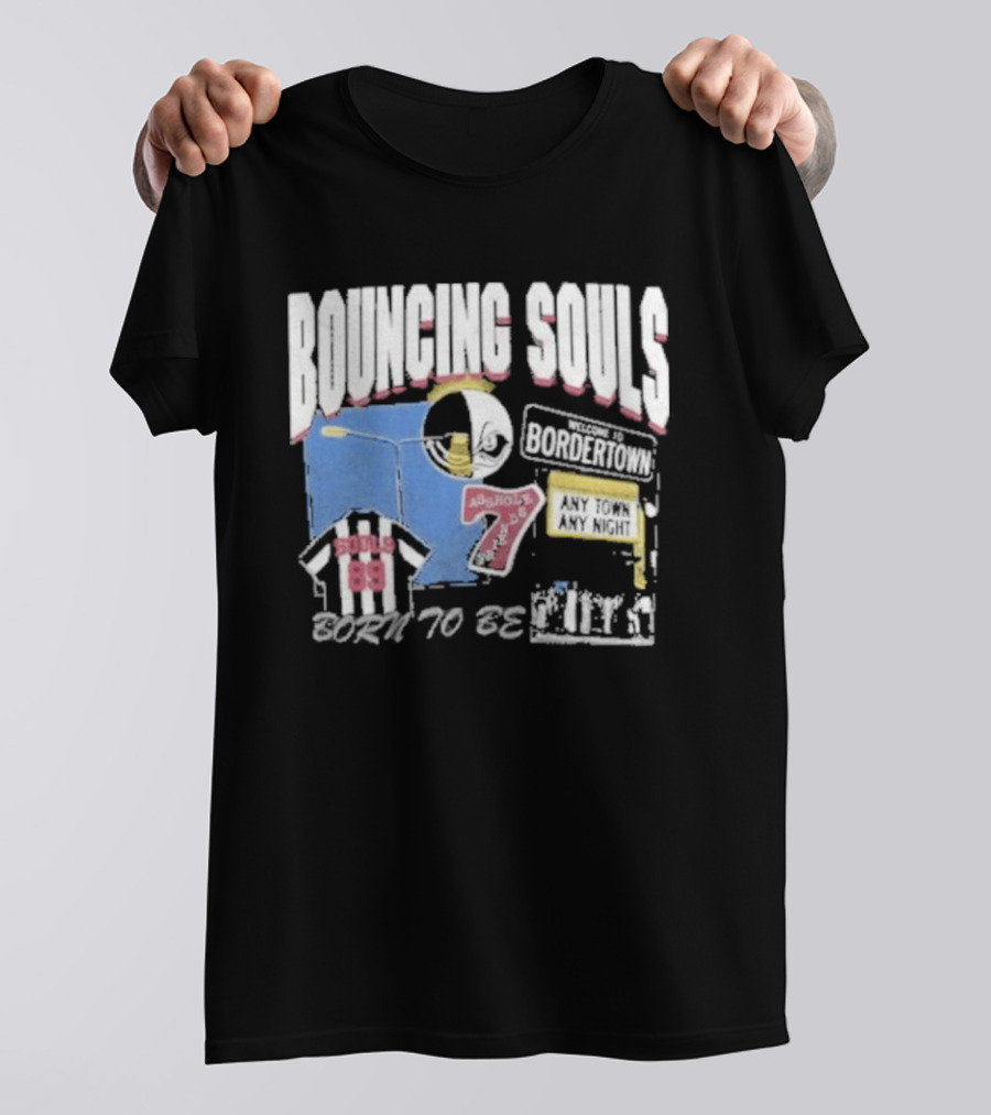 Bouncing Souls Born To Be Collage Highway New Jersey 77 T-Shirt