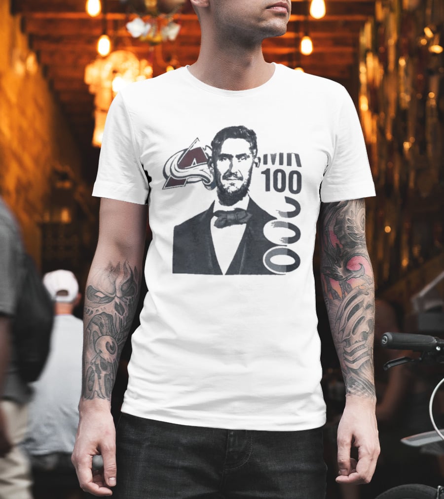 Avalanche 1000 Mr Bow Tie And Hockey Sticks T-Shirt