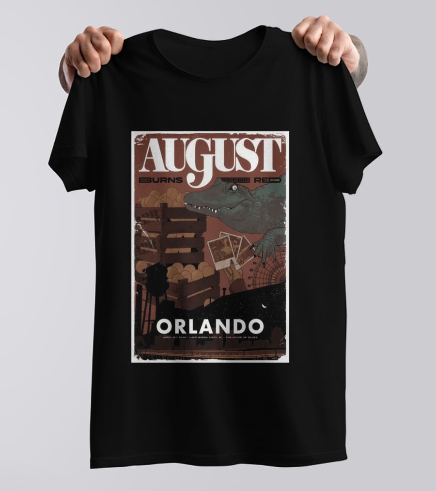 August Burns Red Orlando Tour April 16 2026 Lake Buena Vista House Of Blues T-Shirt